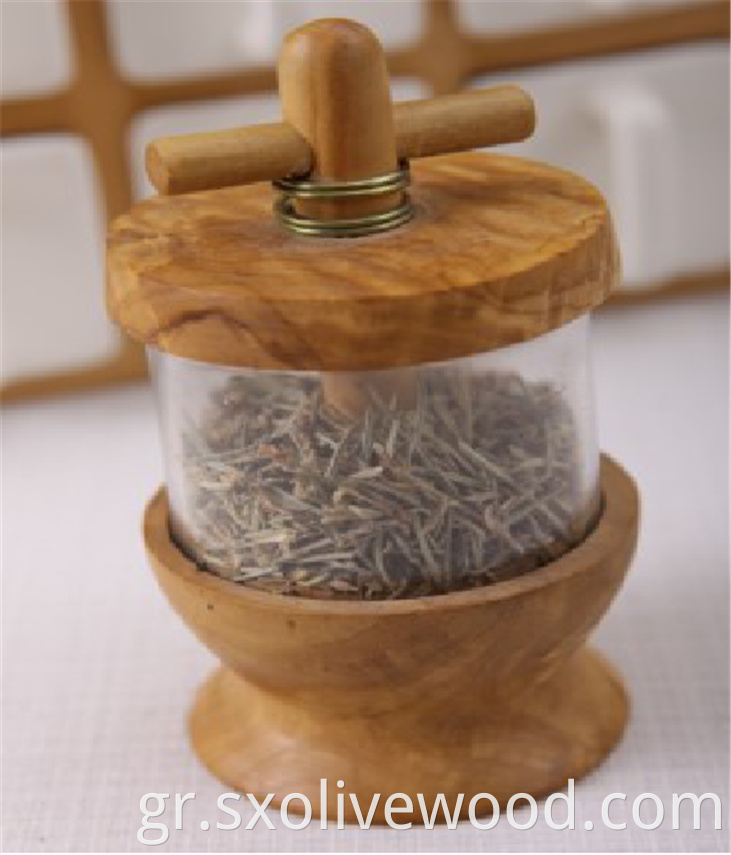 Olive Wood Chinese Grinder